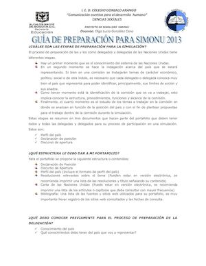 Guía De Preparación Para Simonu 2013