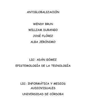 Anti Globalización (1)