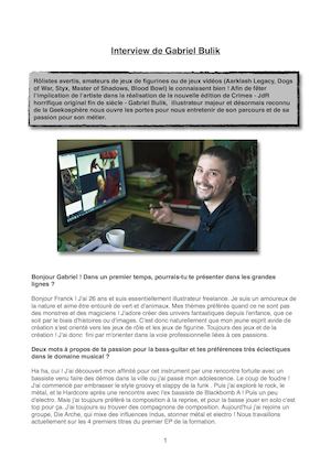 Interview De Gabriel Bulik