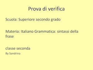 Test Frase Complessa