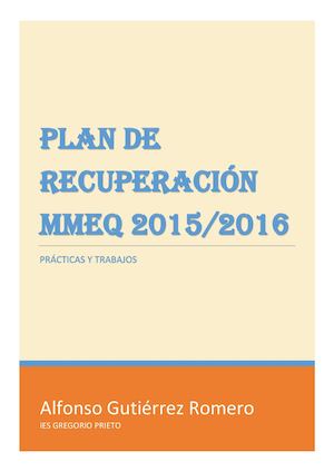 Plan De Recuperación Mmeqalfonso Gutiérrez