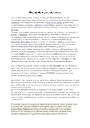 Redes de Computadoras