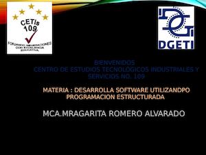 Desarrollo De Sotfware Utilizando Programacion Estructurada