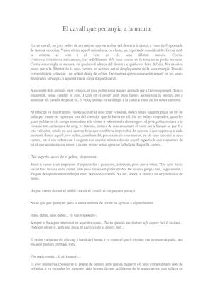 El Cavall Que Pertanyia A La Natura