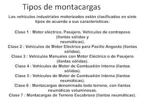 Tipos De Montacargas
