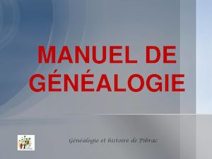 Manuel de généalogie
