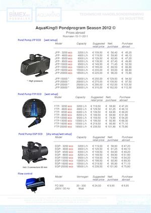 Aqua King Pondprogram Season 2012(1)