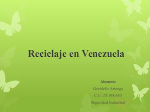 Reciclaje En Venezuela