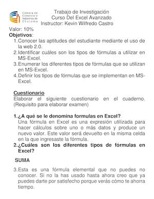 Trabajo De Investigación