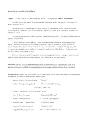El Teatro Griego Y Contemporáneo (1)