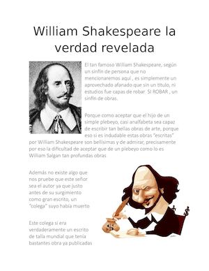 William Shakespeare La Verdad Revelada