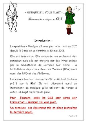 Exposition "Musique S'il vous Plaît"