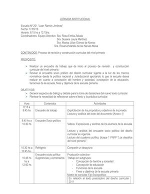 Jornada Institucional Mayo 2016