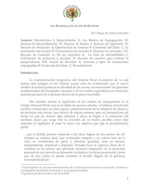 Atencio, Digna Los Recursos Y La Acción De Revisión, 2016
