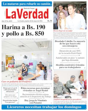 La Guaira, martes 24 de mayo de 2016 Año 19 Noº 6010