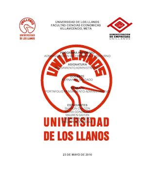 Portafolio Pensamiento Administrativo