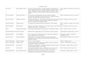 Acquisitions 2016 Avec Dewey éDiteur Et Date