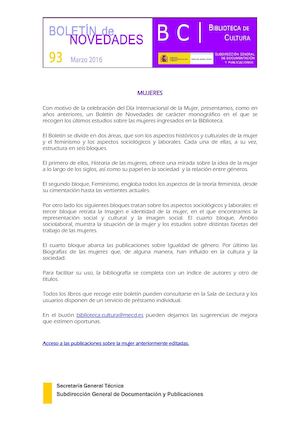 Boletin de Novedades de la Biblioteca de Cultura 93