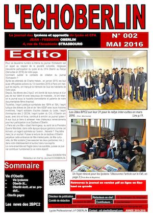 L'Echoberlin N° 2 Mai 2016