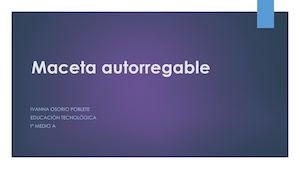 Maceta Autorregable