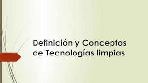 Tecnologías Limpias