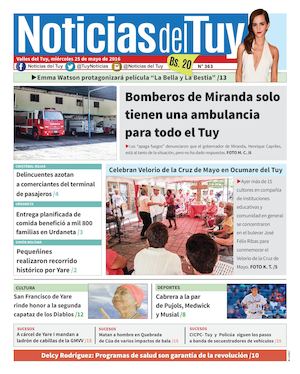 Noticias del Tuy Edición Impresa 25 De Mayo