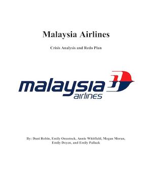 PR Plan: Malaysia Airlines