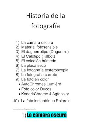 Historia De La Fotografía