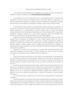 Caudillos En La Primera Mitad Del S Xix Arg