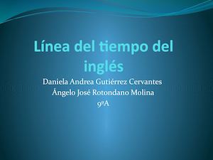 Línea Del Tiempo Del Inglés