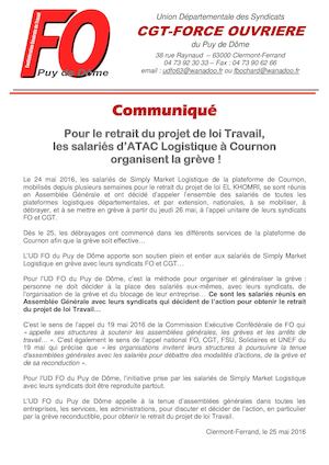 Grève Simply Market Logistique