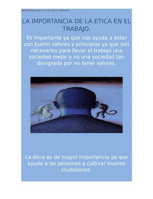 La Importancia De La Etica En El Trabajo