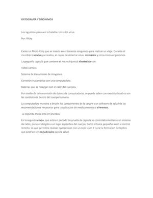 Ortografía Y Sinónimos