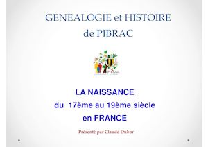 La Naissance Du XVIIe au XiXe