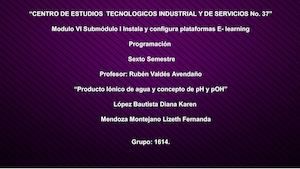 Producto ionico del agua y concepto de pH Diapo