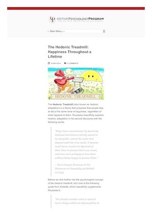 Hedonic Treadmill