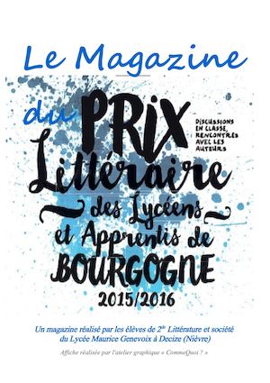 Magazine du Prix Littéraire des Lycéens et Apprentis de Bourgogne 2016