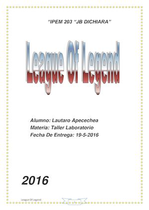 League Of Legends Es Un Videojuego De Género