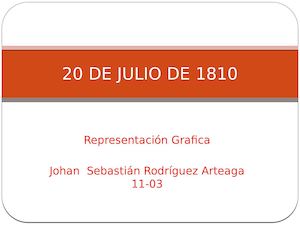 20 De Julio De 1810