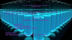 Química I Cambios Fisicos Y Quimicos