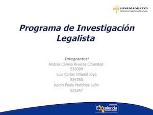 Programa De Investigación Legalista