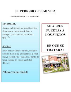 El Periodico De Mi Vida Proyecto De Vida