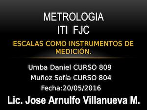 Escalas Como Instrumentos De Medición