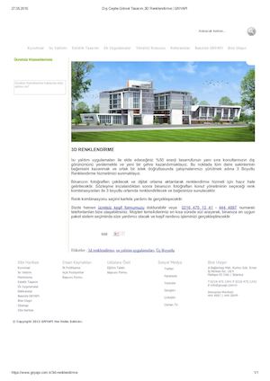 Dış Cephe Görsel Tasarım,3D Renklendirme _ GNYAPI