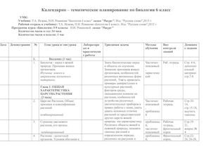 КТП 6 класс новые