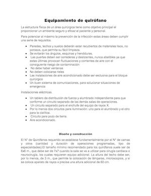 Equipamiento De Quirófano