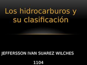 Hidrocarburos y su clasificacion