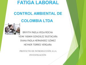 Diapositivas De Fatiga Laboral
