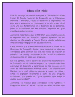 Educación Inicial
