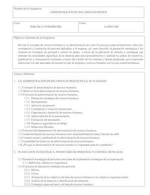 Ladn314m Administración De Recursos Humanos